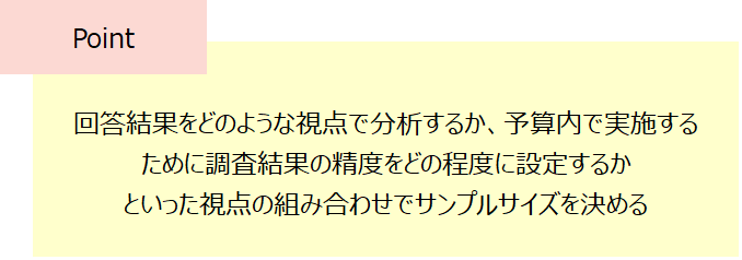 サンプルサイズの決定のポイント